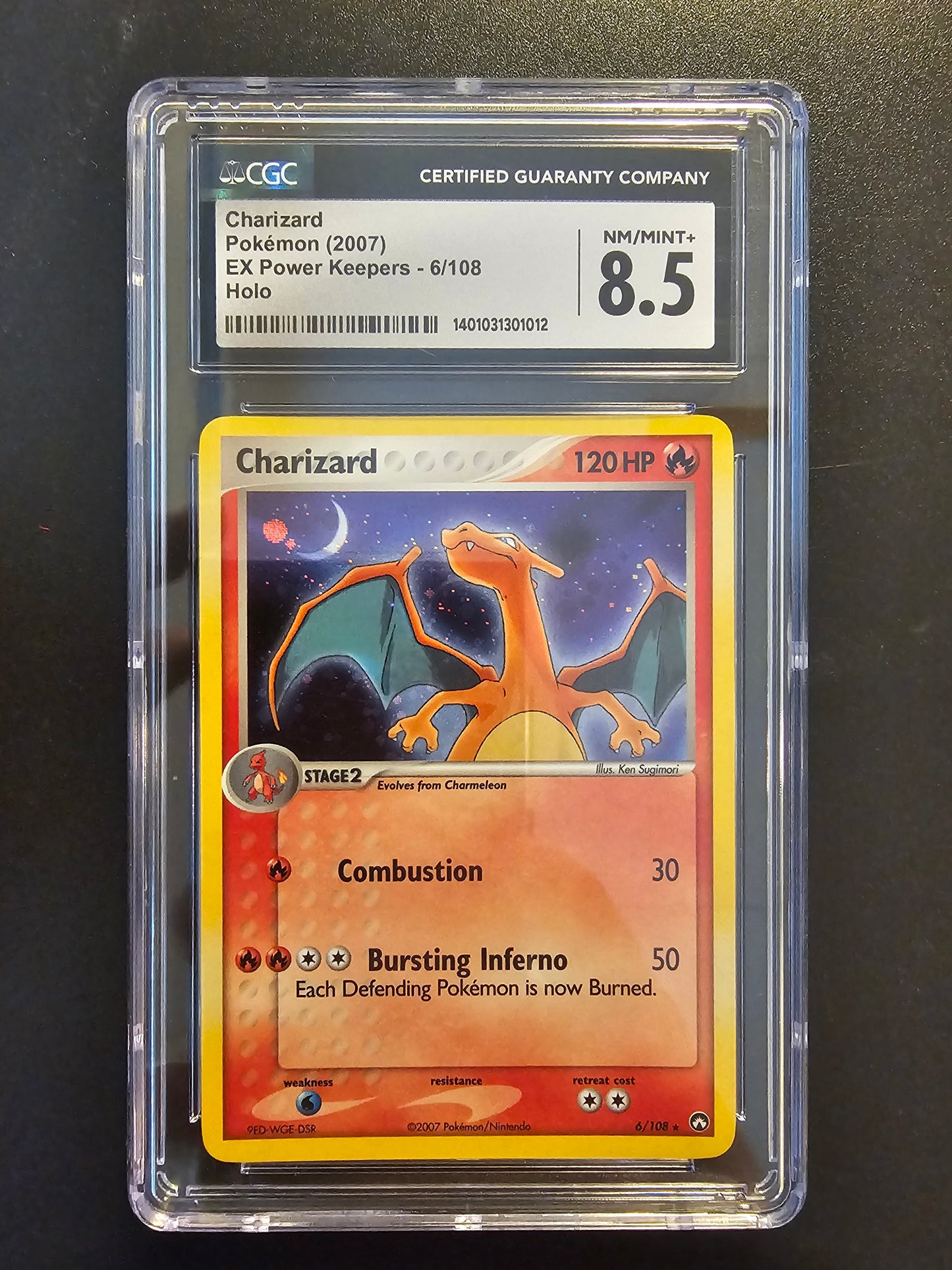 2007 Pokemon - EX Power Keepers - Holo - Charizard #6 CGC 8.5