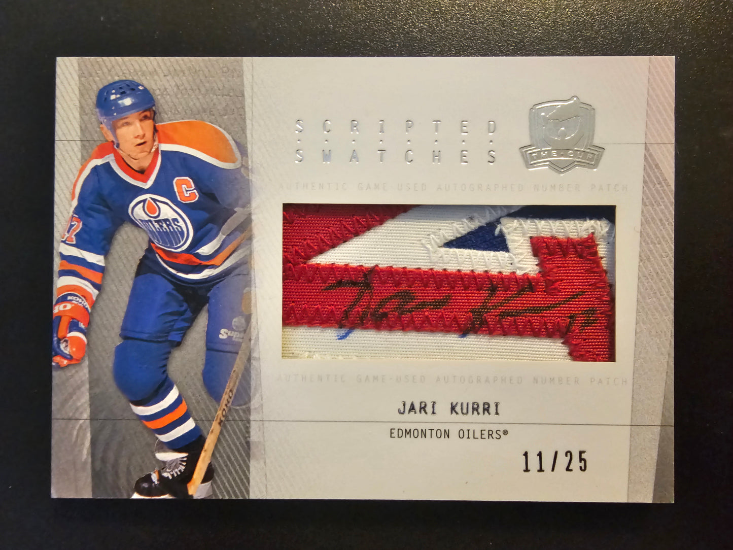 2009-10 Upper Deck The Cup - Scripted Swatches - Jari Kurri #SS-JK /25