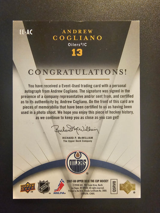 2007-08 Upper Deck The Cup - Emblems of Endorsement - Andrew Cogliano #EE-AC /15 RY