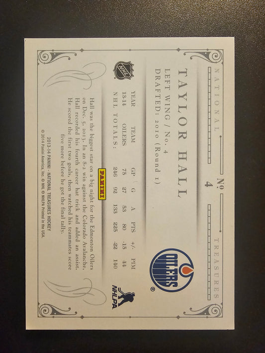 2013-14 Panini National Treasures - Emerald - Taylor Hall #4 /5