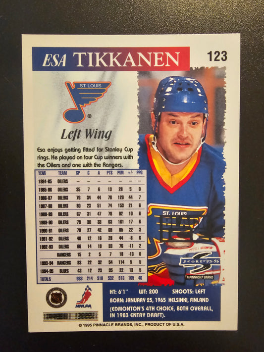 1995-96 Score - Artist's Proof Black Ice - Esa Tikkanen #123