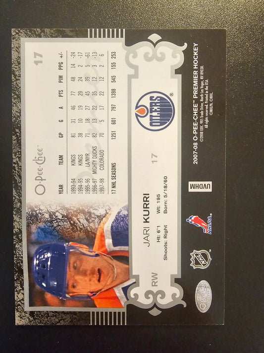 2007-08 O-Pee-Chee Premier - Silver Spectrum - Jari Kurri #17 JSY number 17/25