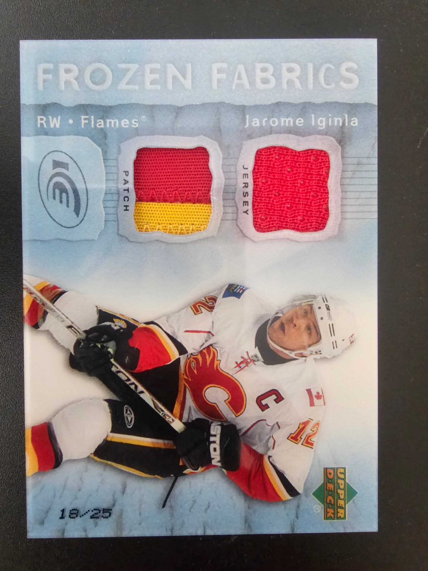 2007-08 Upper Deck Ice - Frozen Fabrics - Patch - Jarome Iginla #FF-JI /25