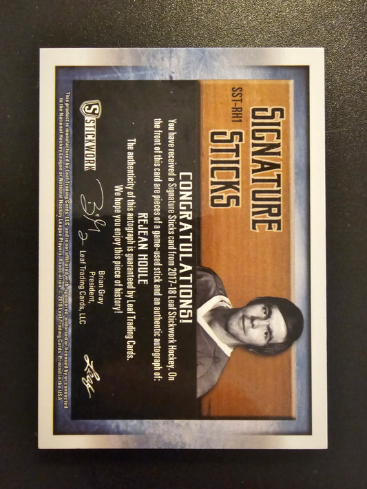 2018 Leaf In the Game Stickwork - Signature Sticks - Platinum - Rejean Houle #SST-RH1 /5