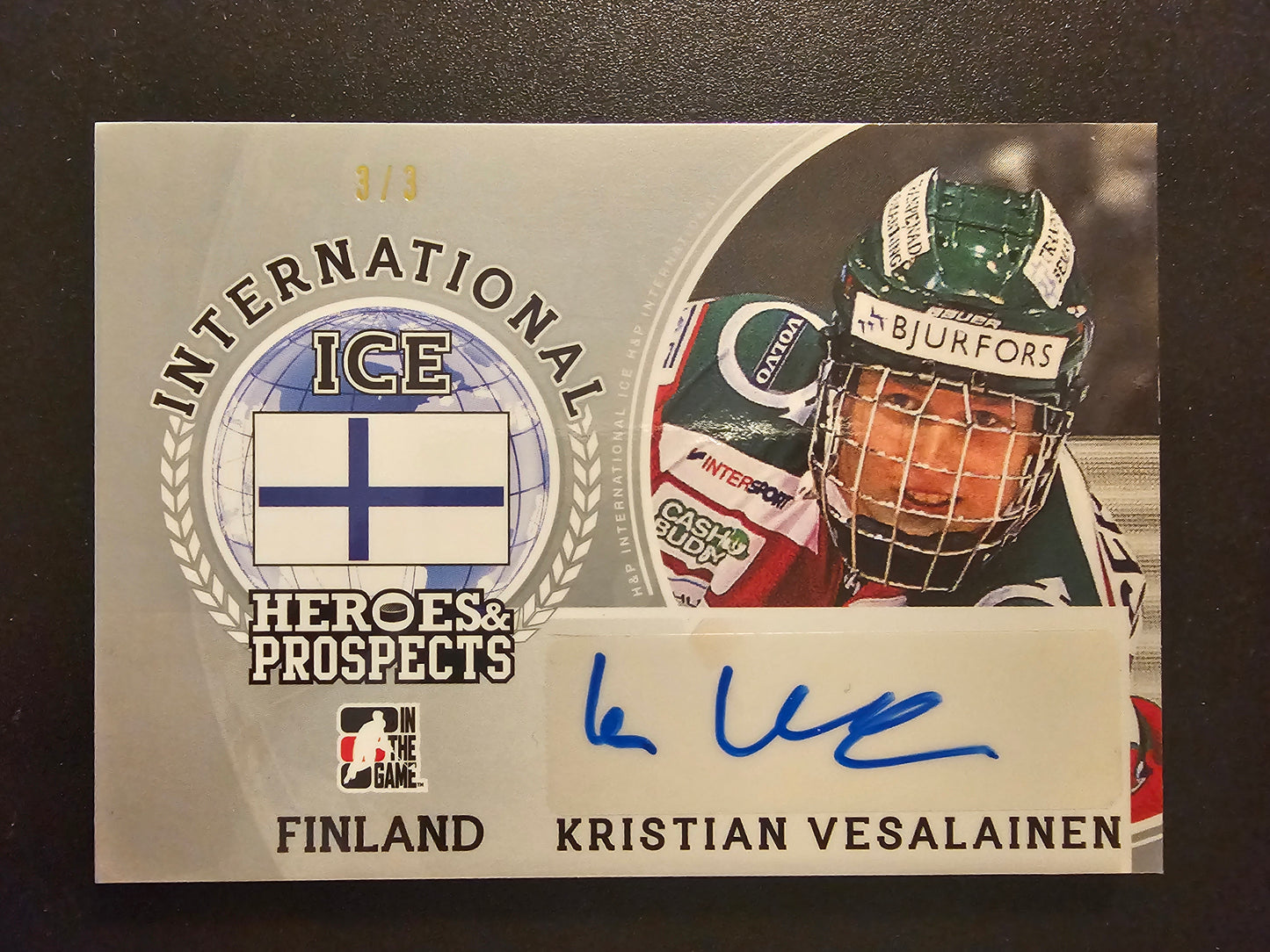 2016-17 Leaf In the Game Heroes & Prospects - International Ice - Silver - Kristian Vesalainen #II-KV1 /3 PRC