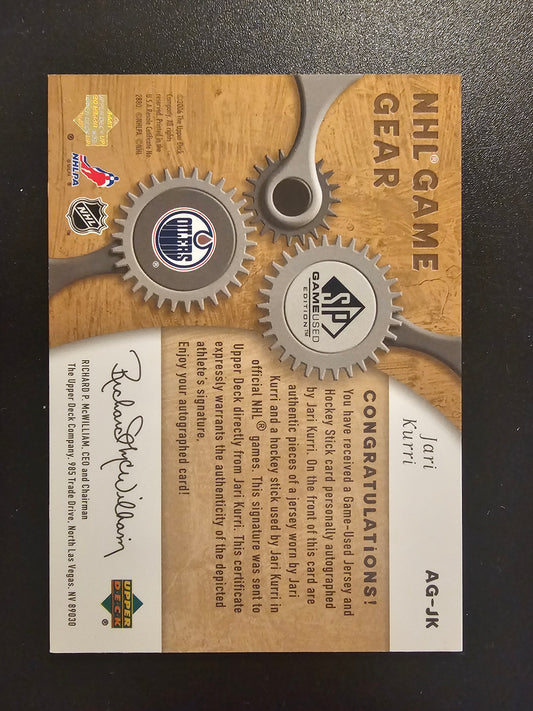 2005-06 Upper Deck SP Game Used Edition - NHL Game Gear - Autographs - Jari Kurri #AG-JK /10