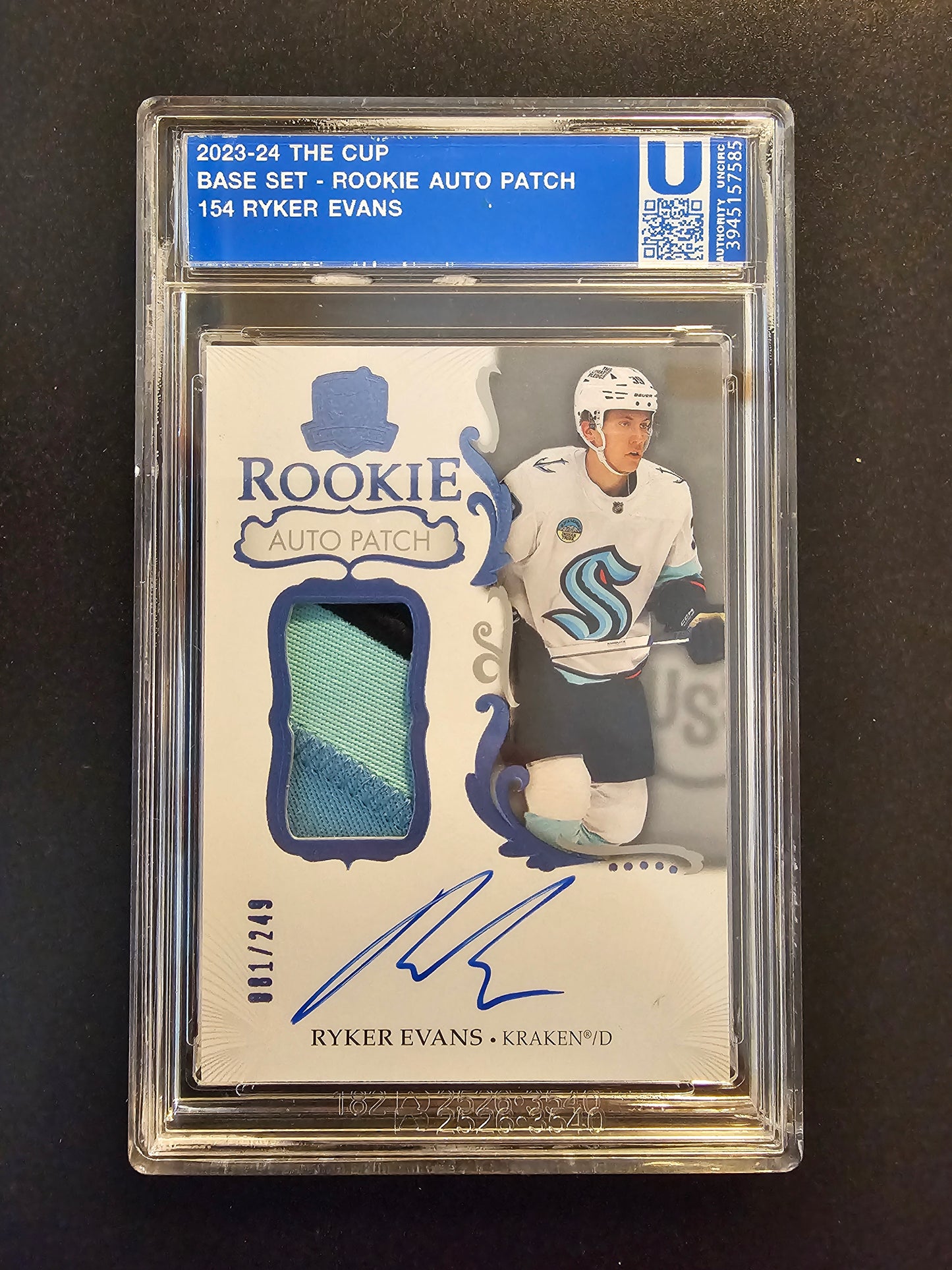 2023-24 Upper Deck The Cup RPA - Ryker Evans #154 /249 RC