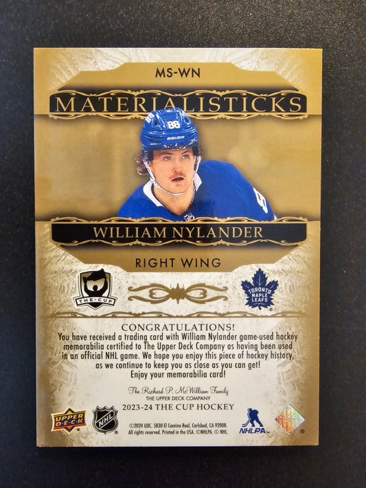 2023-24 Upper Deck The Cup - Material Sticks - William Nylander #MS-WN /25