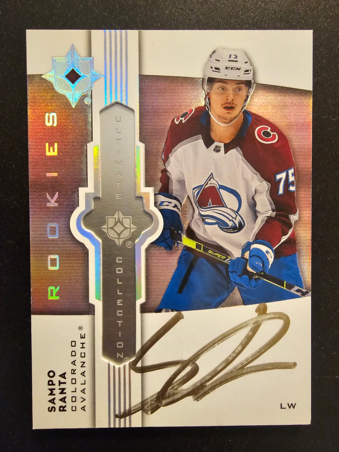 2021-22 Upper Deck Ultimate Collection - Ultimate Emblems - Rookies Auto - Sampo Ranta #UE-SR RY