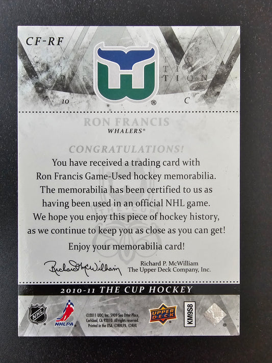 2010-11 Upper Deck The Cup - Foundations Quadruple Jersey - Ron Francis #CF-RF /25