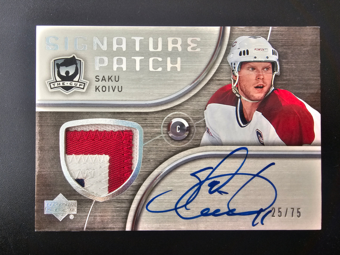 2005-06 Upper Deck The Cup - Signature Patches - Saku Koivu #SP-SK /75