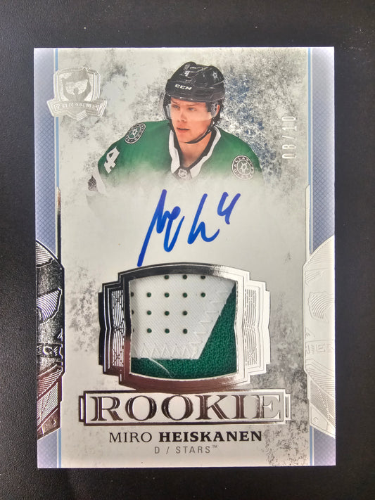 2019-20 Upper Deck The Cup - 2017-18 Rookie Tribute Patch Autographs - Miro Heiskanen #17T-MH /10