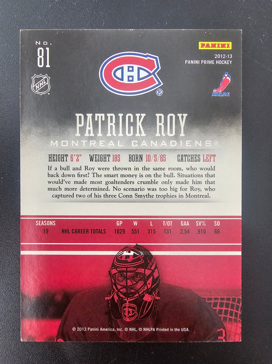 2012-13 Panini Prime - Patrick Roy #81 /249