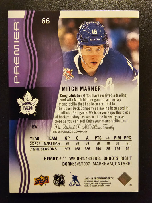 2023-24 Upper Deck Premier - Neckline - Mitch Marner #66 /3