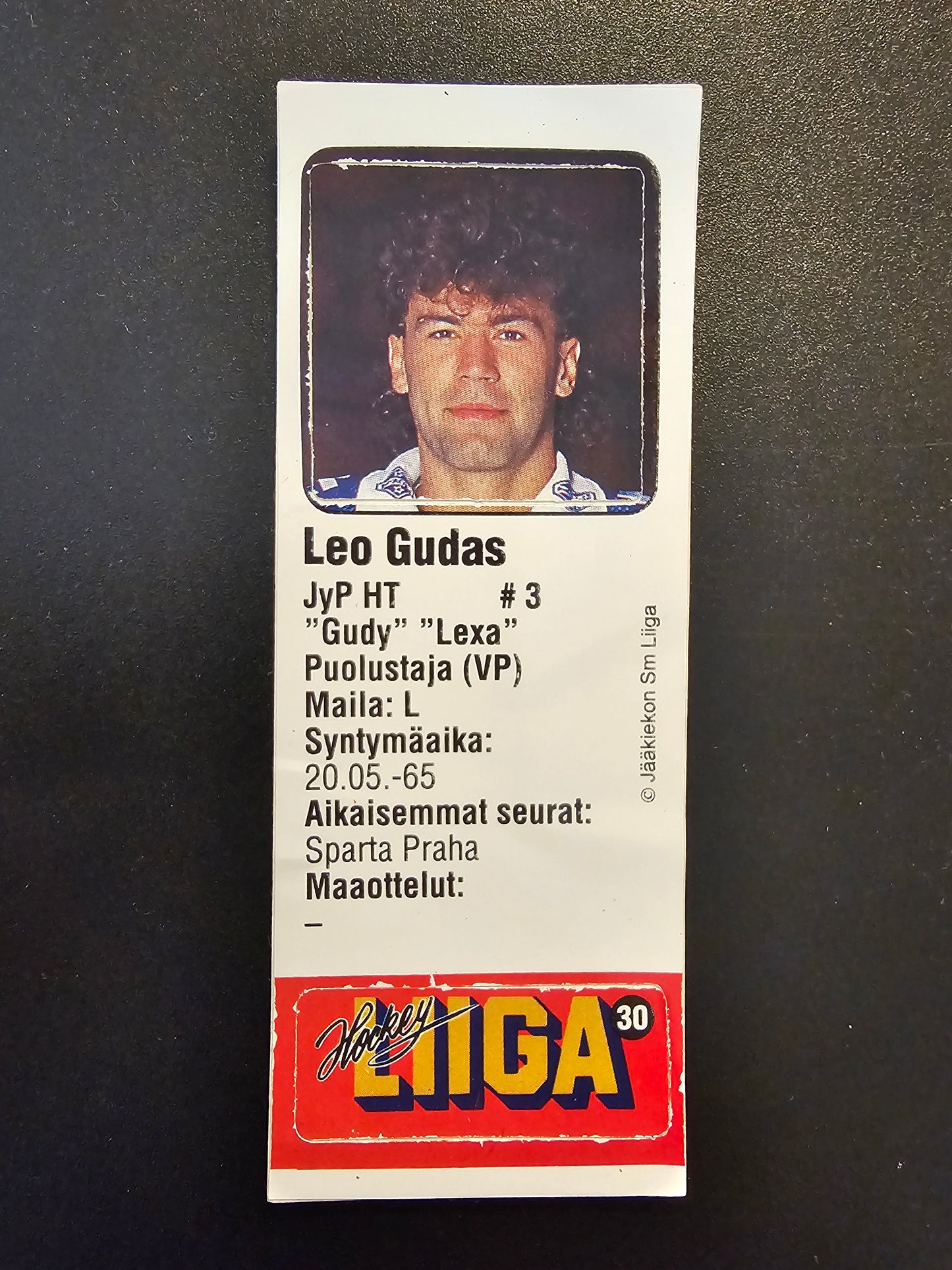 1991-92 JyväsHyvä HockeyLiiga - Leo Gudas #30 (Soikio)