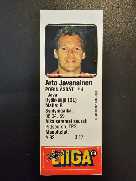 1991-92 JyväsHyvä HockeyLiiga - Arto Javanainen #69 (Soikio)