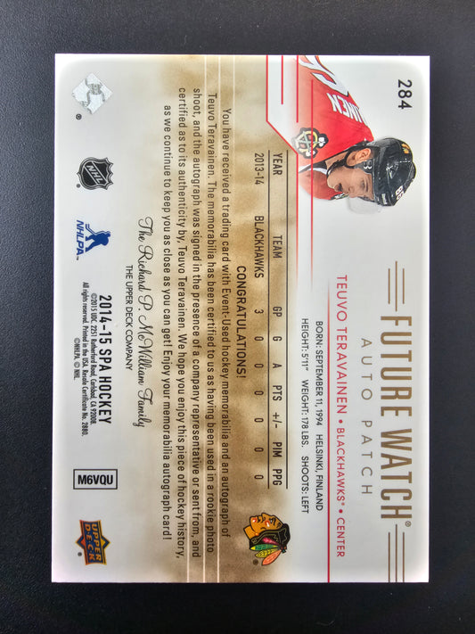 2014-15 Upper Deck SP Authentic - Limited - Future Watch Autographs - Teuvo Teravainen #284 /100 RC