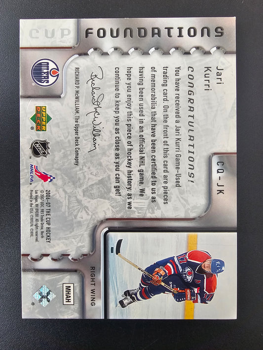 2006-07 Upper Deck The Cup - Cup Foundations Quad - Jerseys - Jari Kurri #CQ-JK /25