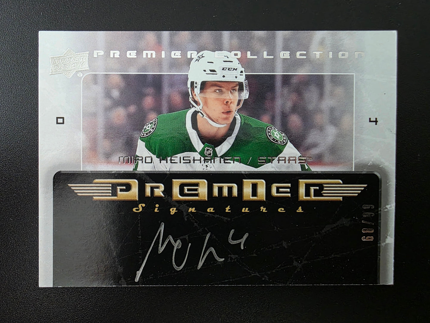 2018-19 Upper Deck Premier - 2003-04 Retro Premier Signatures Rookie - Miro Heiskanen #03-MH /99 RY