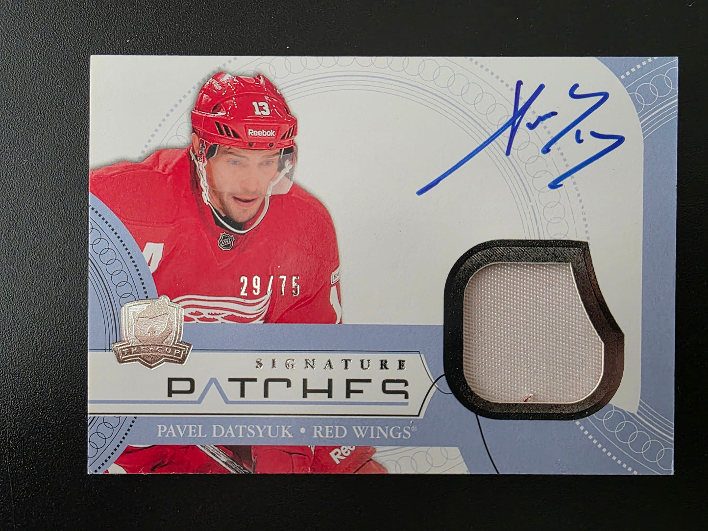 2011-12 Upper Deck The Cup - Signature Patches - Pavel Datsyuk #SP-PD /75