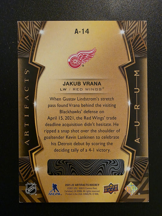 2021-22 Upper Deck Artifacts Bounty - Aurum - Jakub Vrana #A-14