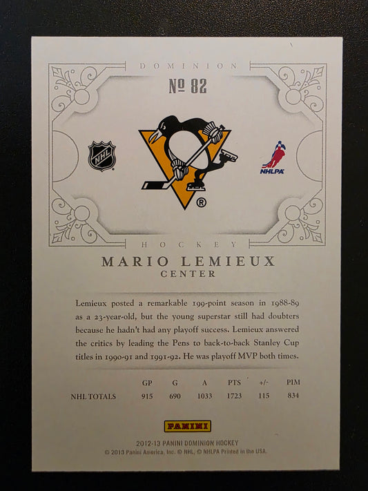 2012-13 Panini Dominion - Emerald - Mario Lemieux #82 /5