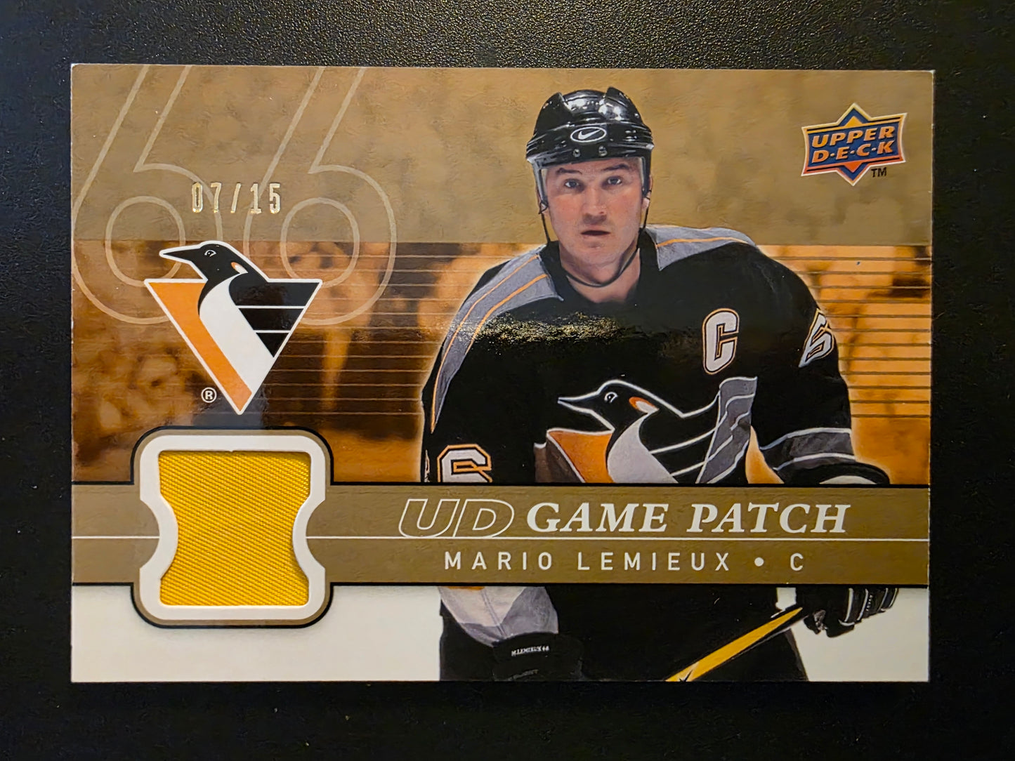 2008-09 Upper Deck - UD Game Jersey Series 1 - Patch - Mario Lemieux #GJ-ML /15