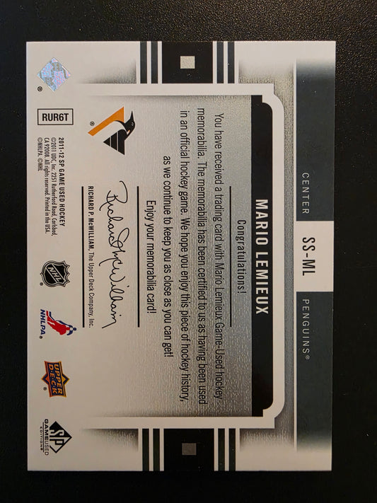 2011-12 Upper Deck SP Game Used Edition - Supreme Sticks - Mario Lemieux #SS-ML /5