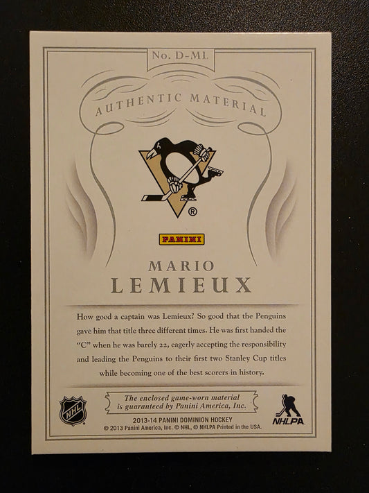 2013-14 Panini Dominion - Authentic Material - Patch - Mario Lemieux #D-ML /10