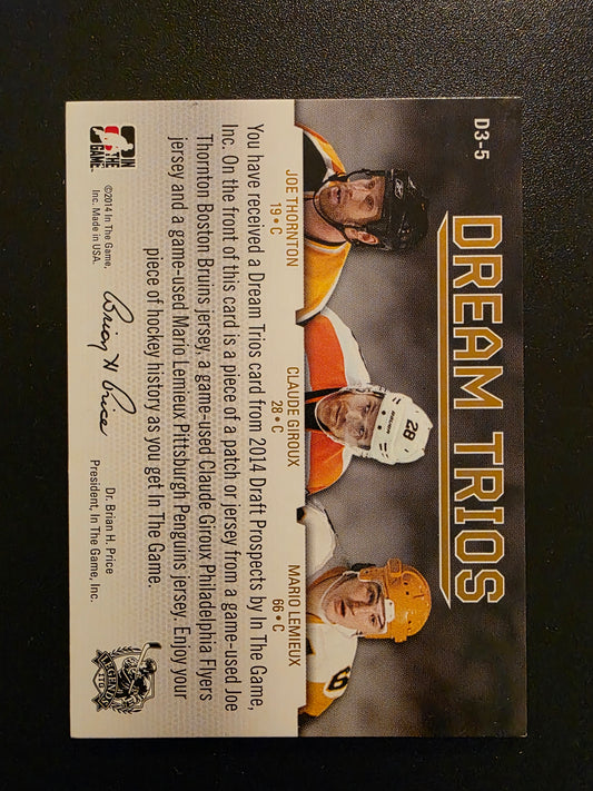 2014 In the Game Draft Prospects - Dream Trios - Bronze - Joe Thornton / Claude Giroux / Mario Lemieux D3-5 /5