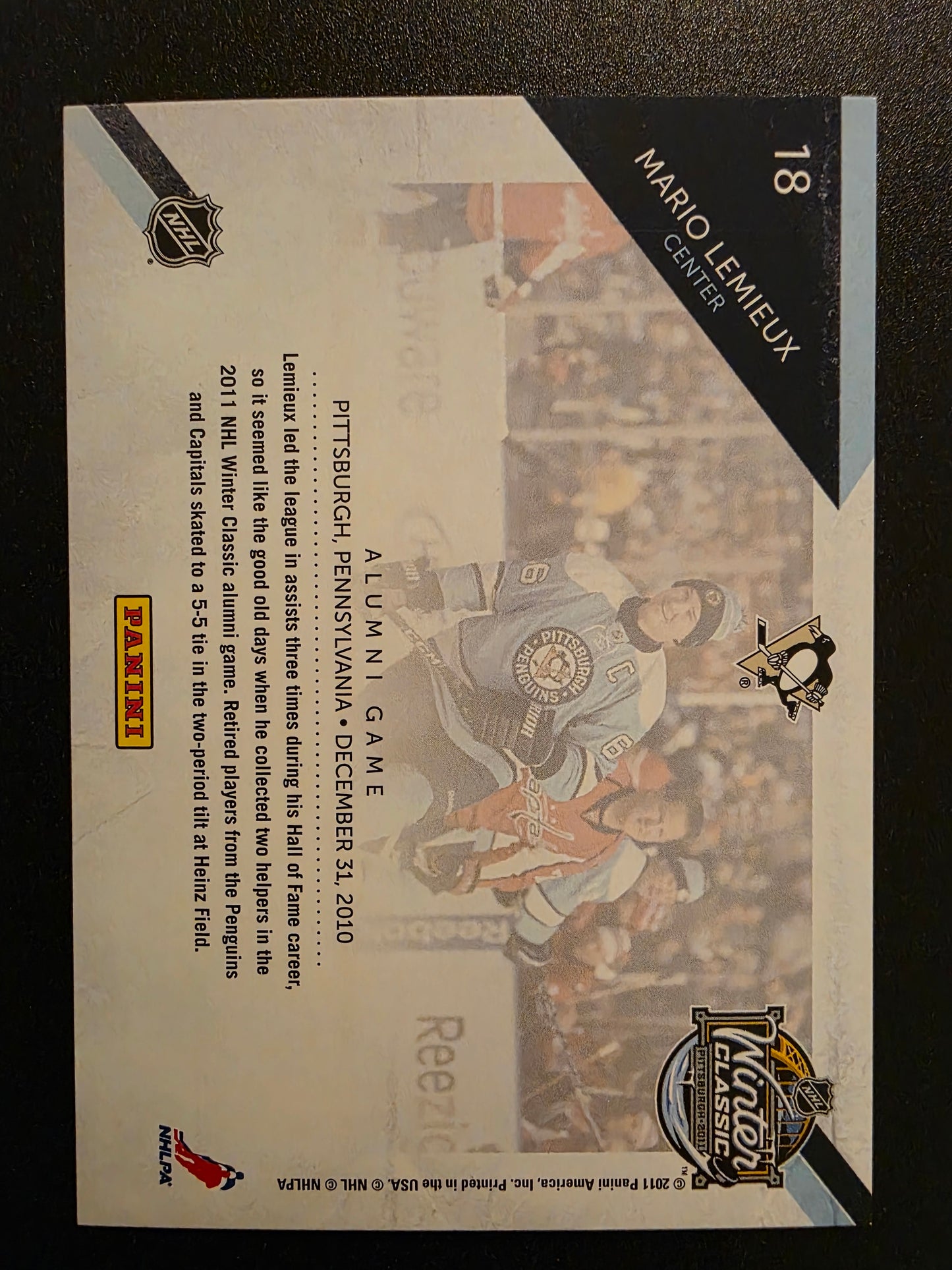 2010-11 Panini Playoff Contenders - The Great Outdoors - Mario Lemieux #18