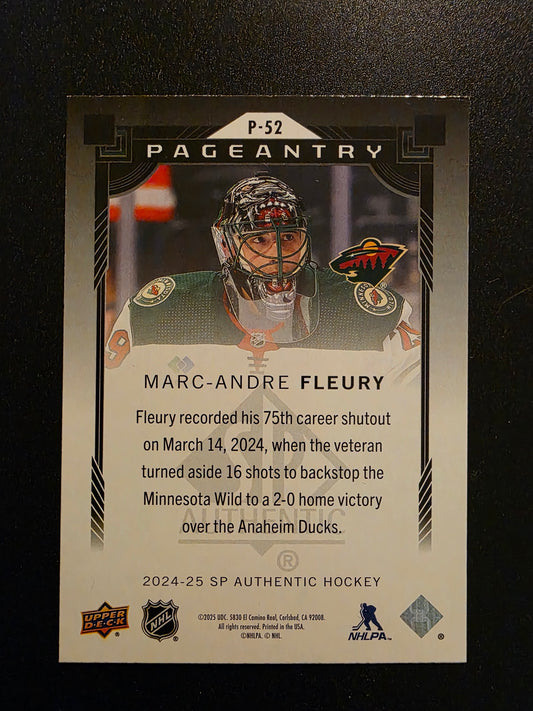 2024-25 Upper Deck SP Authentic - Pageantry - Marc-Andre Fleury #P-52