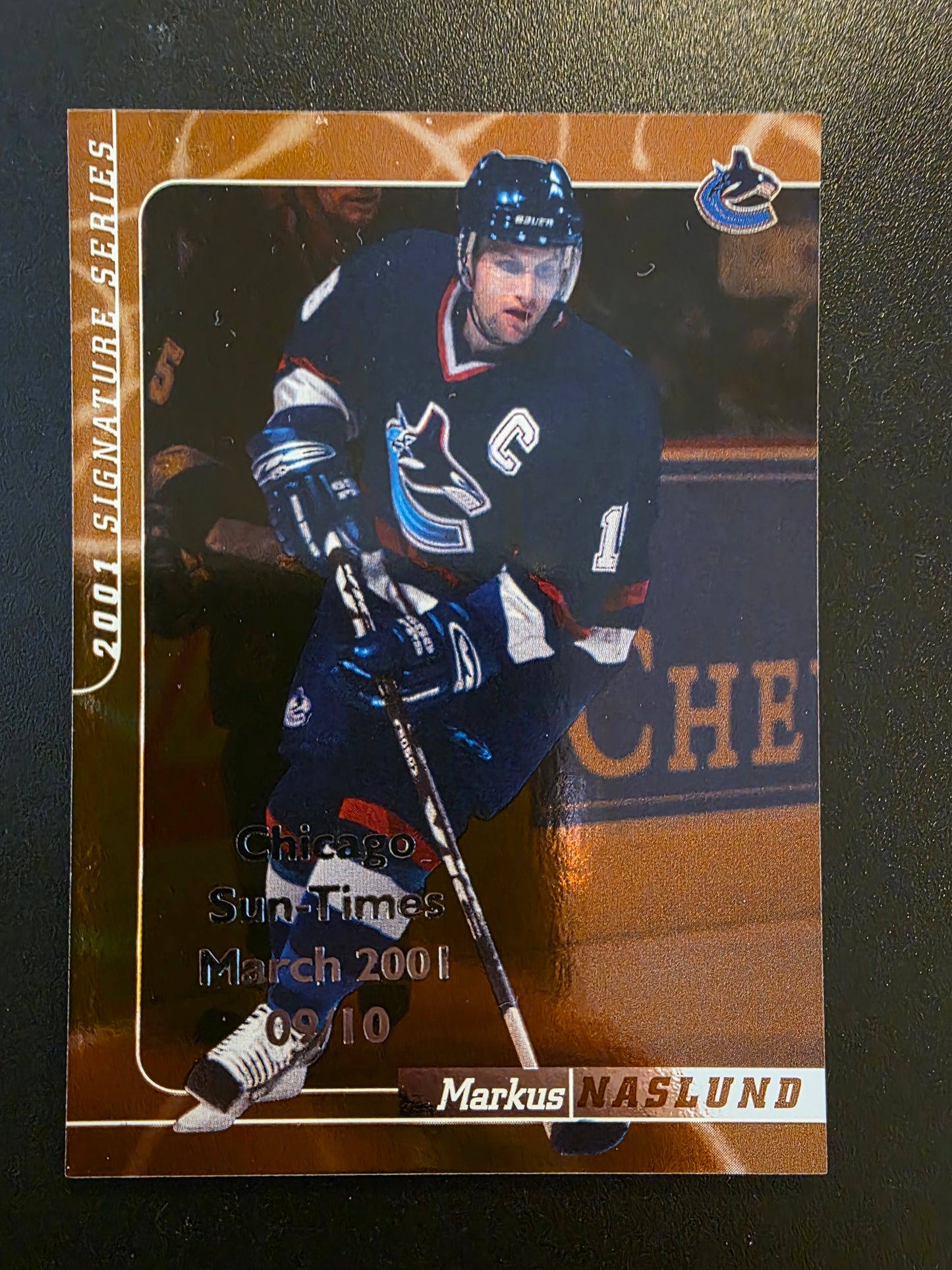 2000-01 In the Game Be A Player Signature Series - Bronze Chicago Sun-Times - Markus Naslund #247 /10
