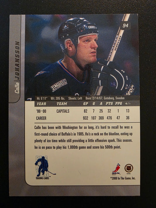 2000-01 In the Game Be A Player Signature Series - Bronze Chicago Sun-Times - Calle Johansson #94 /10