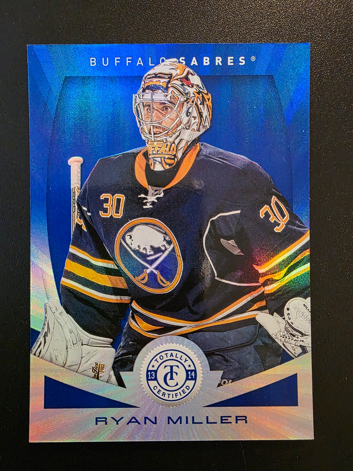 2013-14 Panini Totally Certified - Mirror Platinum Blue - Ryan Miller #48 /10