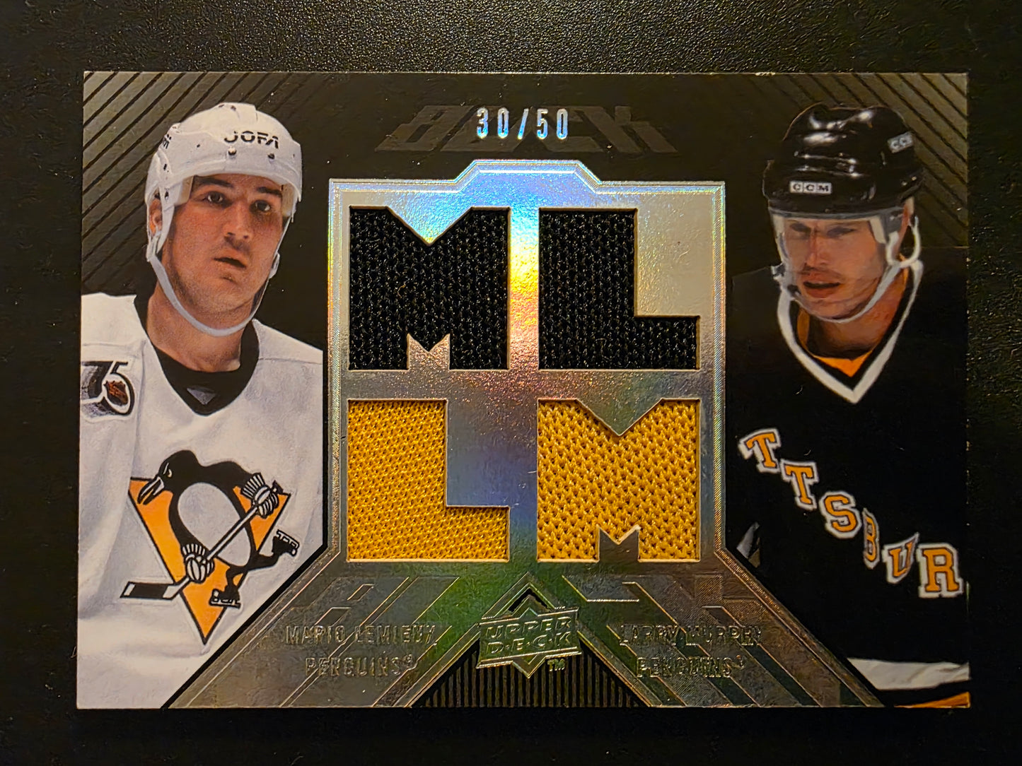 2008-09 Upper Deck UD Black - Dual Player Jerseys - Mario Lemieux / Larry Murphy #BDJ2-LM /50