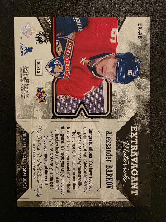 2016-17 Upper Deck SPx - Extravagant Materials - Aleksander Barkov #EX-AB