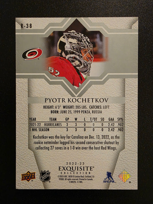 2022-23 Upper Deck Ice - Exquisite Collection Rookies - Pyotr Kochetkov #R-38 /349 RY