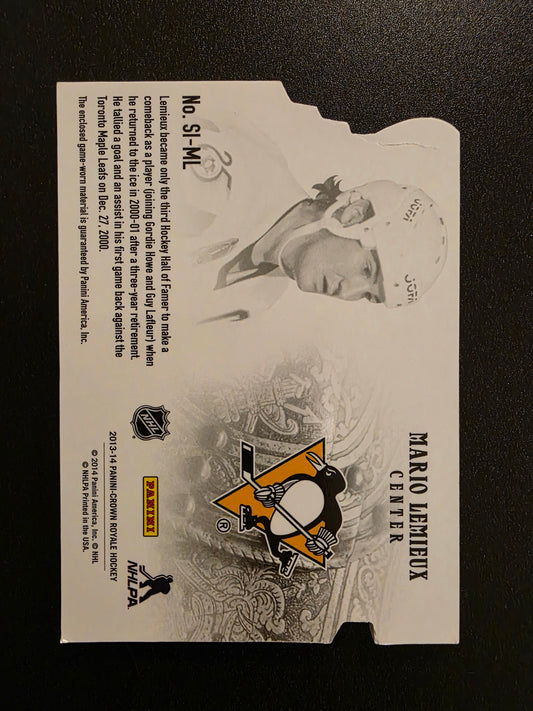 2013-14 Panini Crown Royale - Silver Chalice Materials - Patch - Mario Lemieux #SI-ML /10