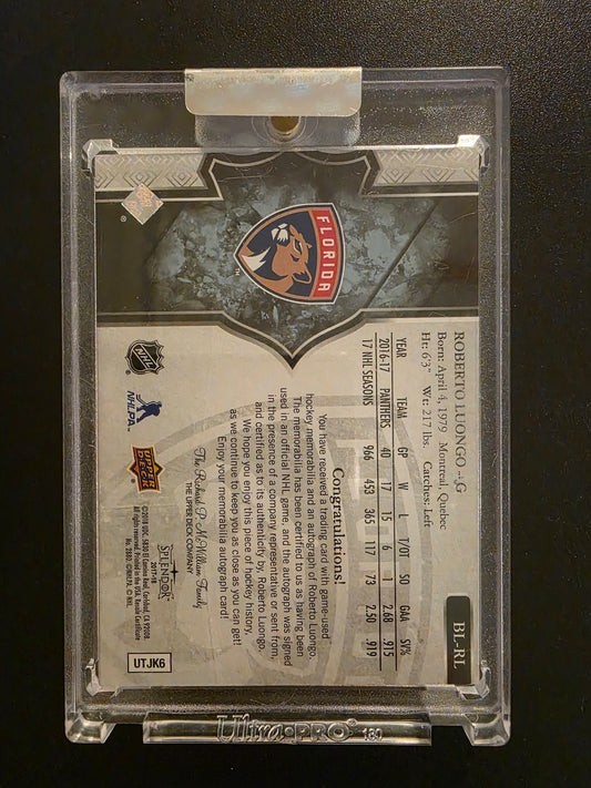2017-18 Upper Deck Splendor - Borderless - Roberto Luongo #BL-RL /36
