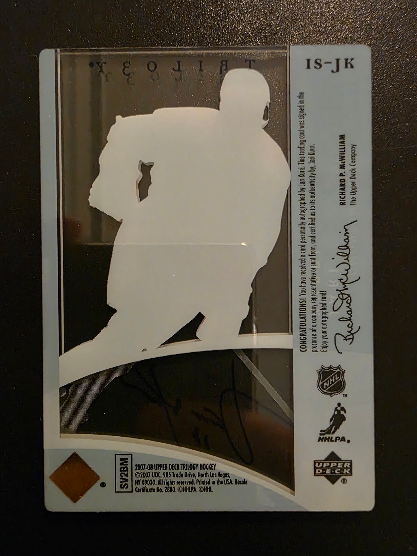 2007-08 Upper Deck Trilogy - Ice Scripts - Jari Kurri #IS-JK