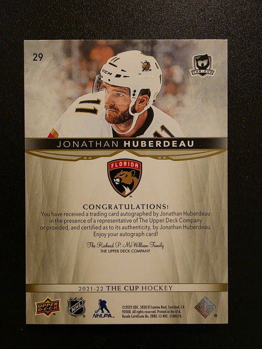 2021-22 Upper Deck The Cup - Gold Spectrum Foil Variation - Jonathan Huberdeau #29 /12