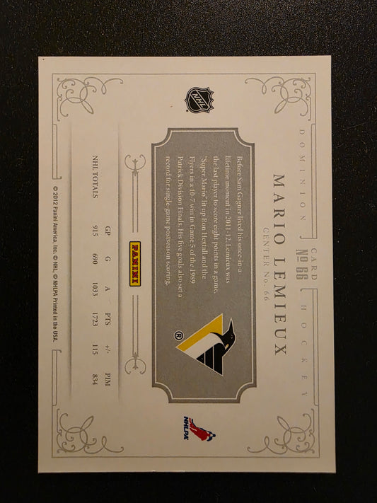 2011-12 Panini Dominion - Emerald - Mario Lemieux #66 /5