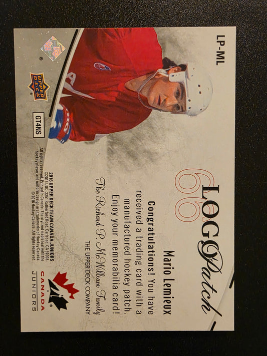 2016 Upper Deck Team Canada Juniors - Manufactured Logo Patches - Mario Lemieux #LP-ML