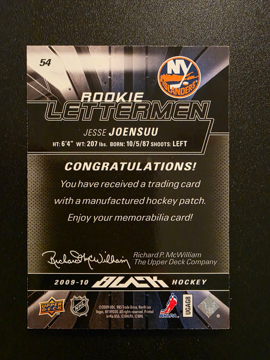 2009-10 Upper Deck UD Black - Rookie Lettermen "N"- Jesse Joensuu #54 /499 RC