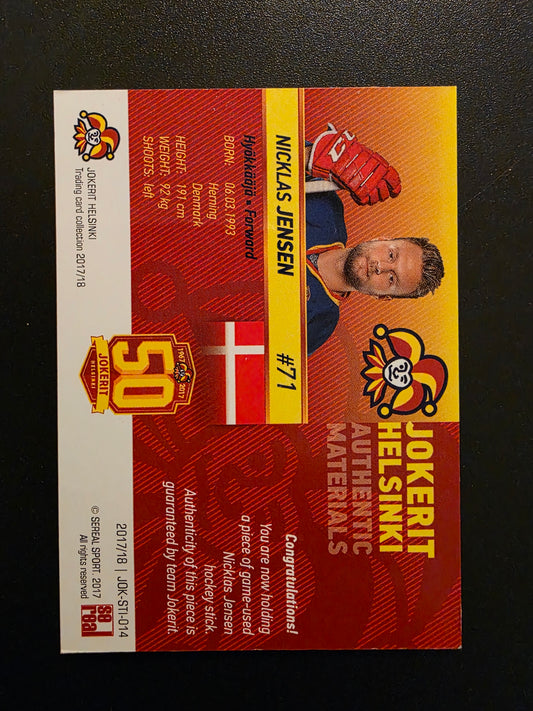 2017-18 Sereal Jokerit Stick - Nicklas Jensen #JOK-STI-014 /50