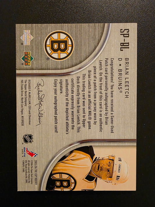 2005-06 Upper Deck The Cup - Signature Patches - Brian Leetch #SP-BL /75