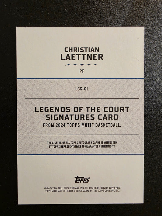 2023-24 Topps Motif - Legends of the Court Signatures - Christian Laettner #LCS-CL /99