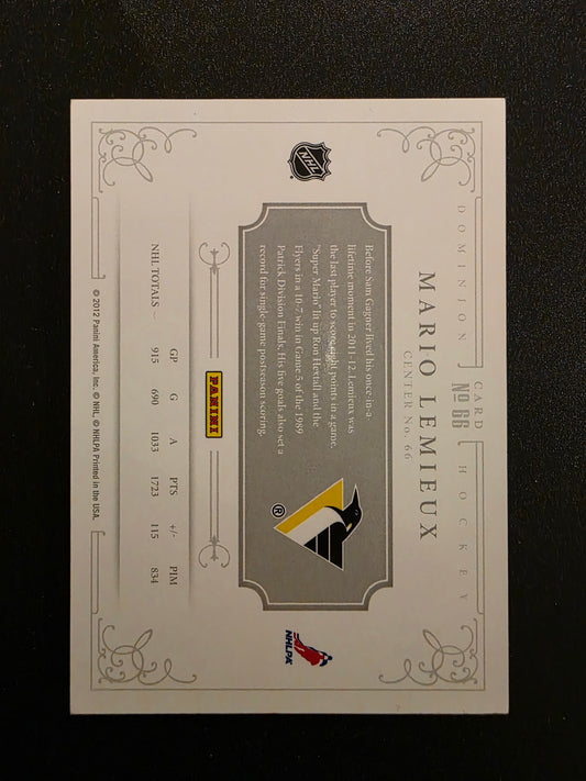 2011-12 Panini Dominion - Gold - Mario Lemeiux #66 /25