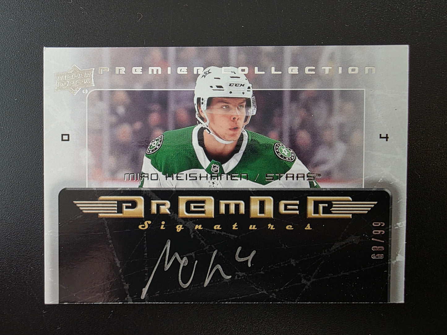 2018-19 Upper Deck Premier - 2003-04 Retro Premier Signatures Rookie - Miro Heiskanen #03-MH /99 RY